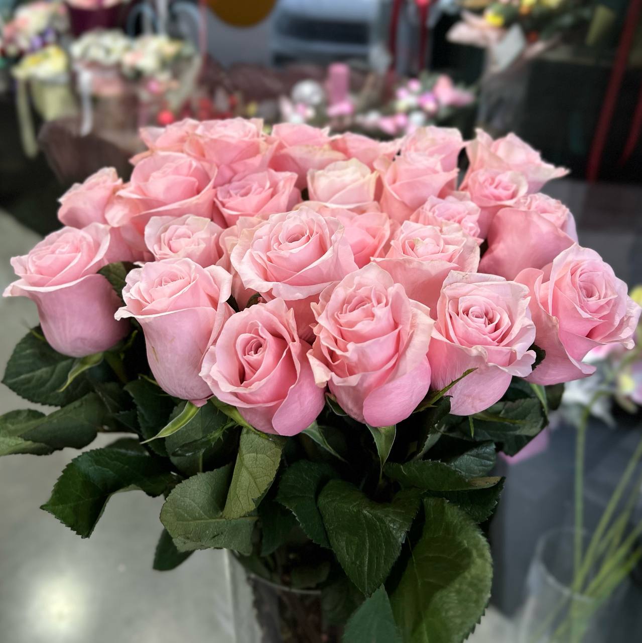 Роза нежно-розовая  60 см